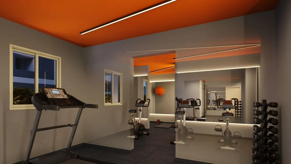 Espaço fitness equipado